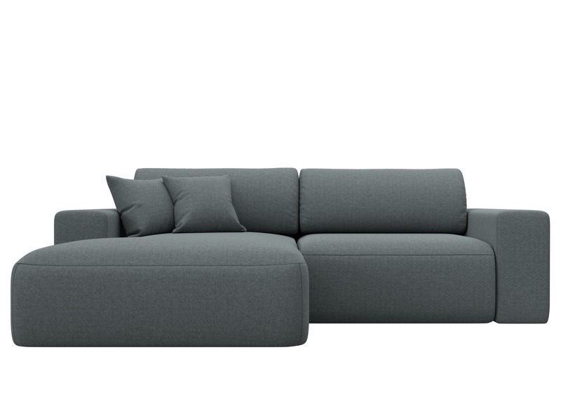 Диван угловой Лига-036 НПБ Классик левый угол, Рогожка, Амур 07 серый