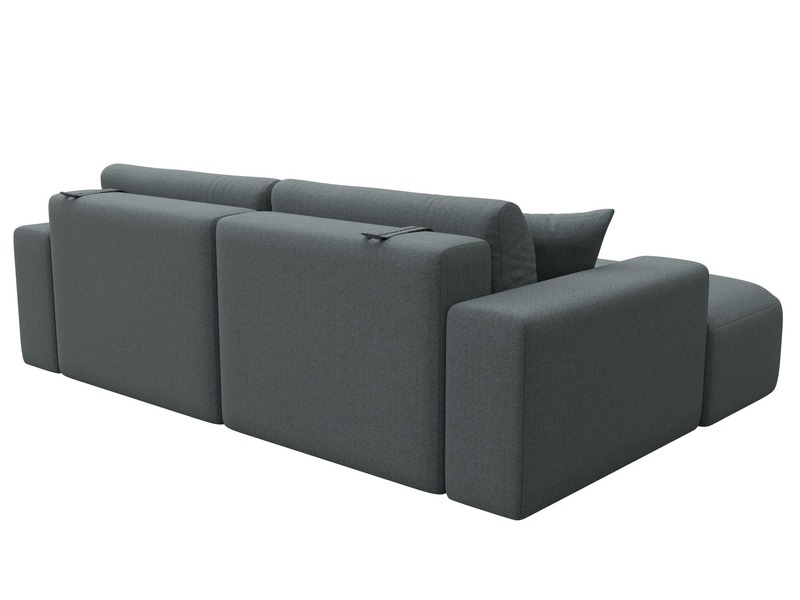 Диван угловой Лига-036 НПБ Классик левый угол, Рогожка, Амур 07 серый