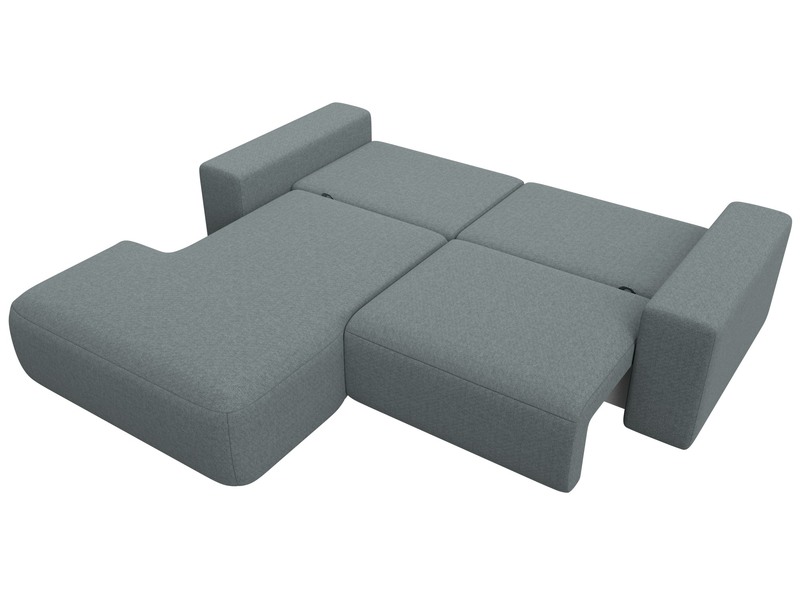 Диван угловой Лига-036 НПБ Классик левый угол, Рогожка, Амур 07 серый