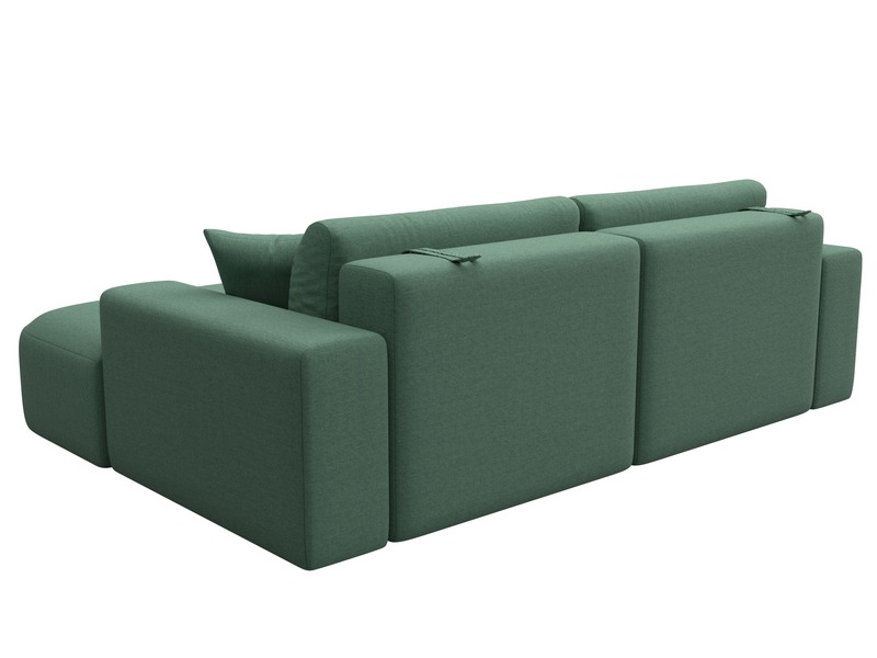 Диван угловой Лига-036 НПБ Классик правый угол, Рогожка, Амур 11 зеленый