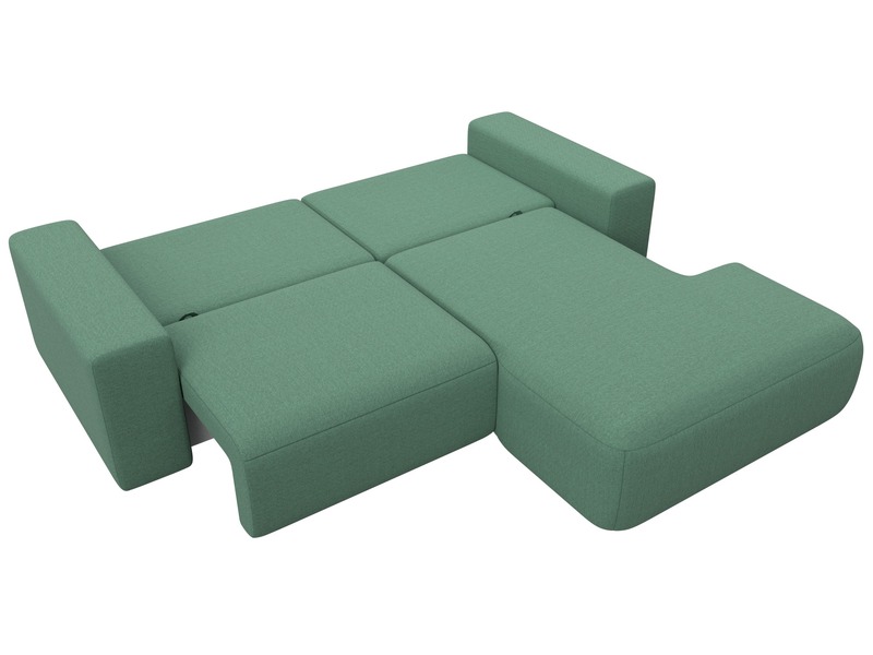 Диван угловой Лига-036 НПБ Классик правый угол, Рогожка, Амур 11 зеленый
