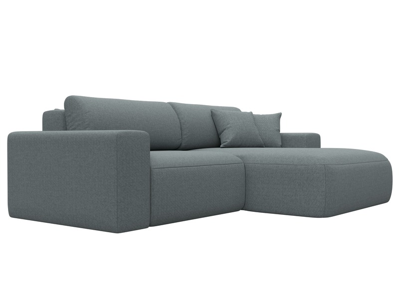 Диван угловой Лига-036 НПБ Классик правый угол, Рогожка, Амур 07 серый