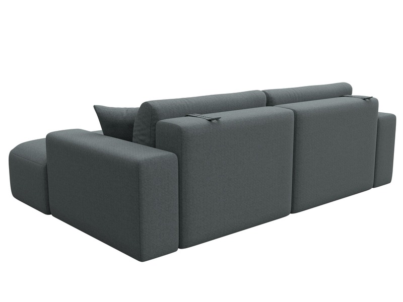 Диван угловой Лига-036 НПБ Классик правый угол, Рогожка, Амур 07 серый