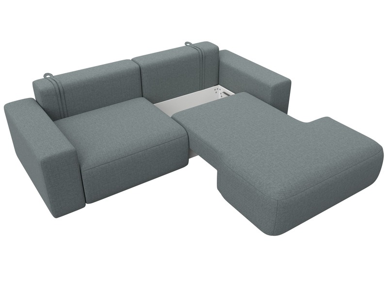 Диван угловой Лига-036 НПБ Классик правый угол, Рогожка, Амур 07 серый