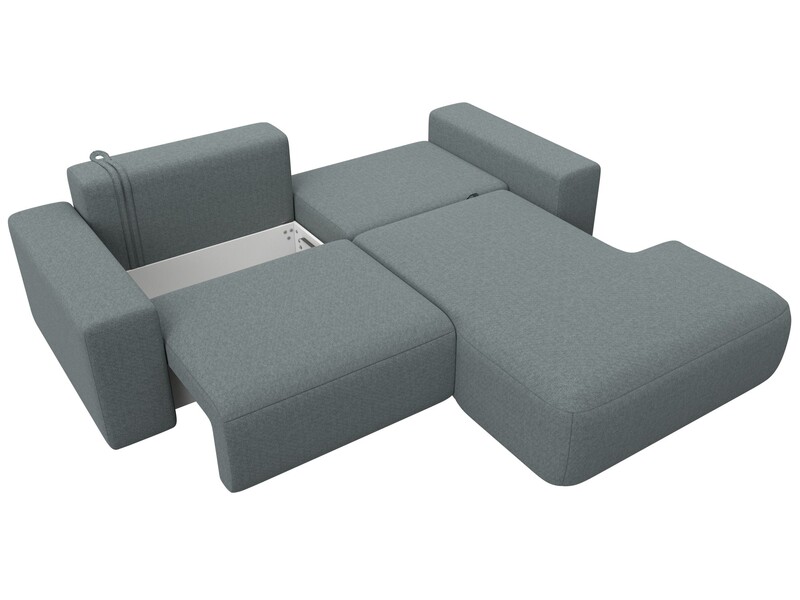 Диван угловой Лига-036 НПБ Классик правый угол, Рогожка, Амур 07 серый