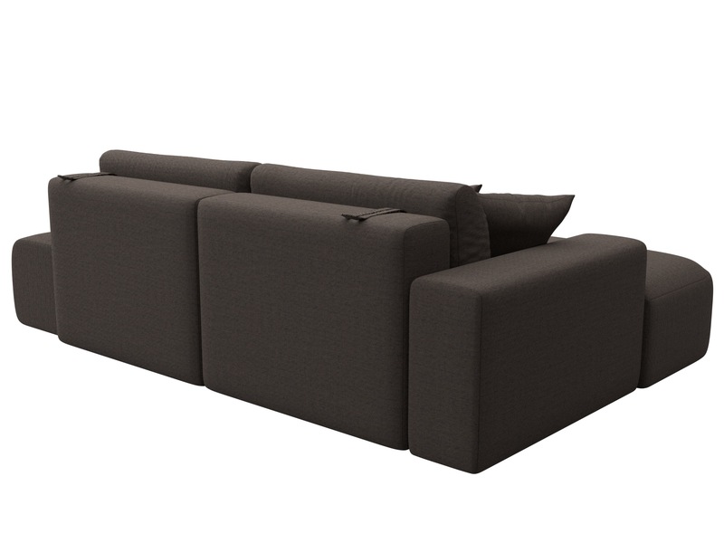 Диван угловой Лига-036 НПБ Модерн левый угол, Рогожка, Амур 05 коричневый