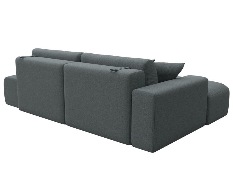 Диван угловой Лига-036 НПБ Модерн левый угол, Рогожка, Амур 07 серый