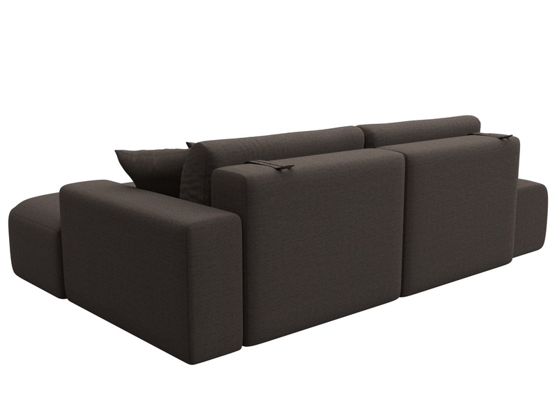 Диван угловой Лига-036 НПБ Модерн правый угол, Рогожка, Амур 05 коричневый