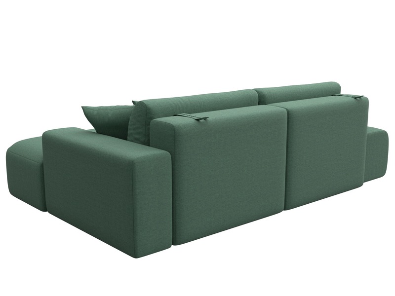 Диван угловой Лига-036 НПБ Модерн правый угол, Рогожка, Амур 11 зеленый