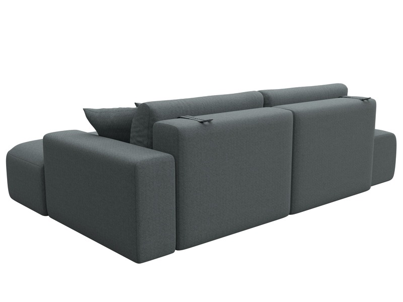 Диван угловой Лига-036 НПБ Модерн правый угол, Рогожка, Амур 07 серый