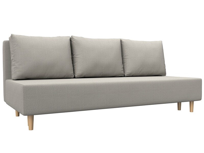 Диван прямой Лига-033, Рогожка, Амур 02 бежевый