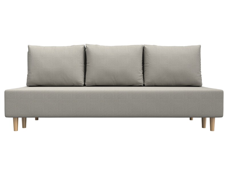 Диван прямой Лига-033, Рогожка, Амур 02 бежевый