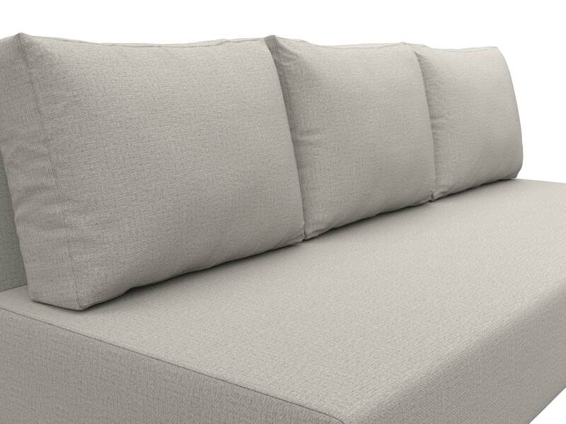 Диван прямой Лига-033, Рогожка, Амур 02 бежевый