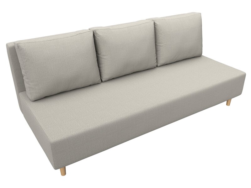 Диван прямой Лига-033, Рогожка, Амур 02 бежевый