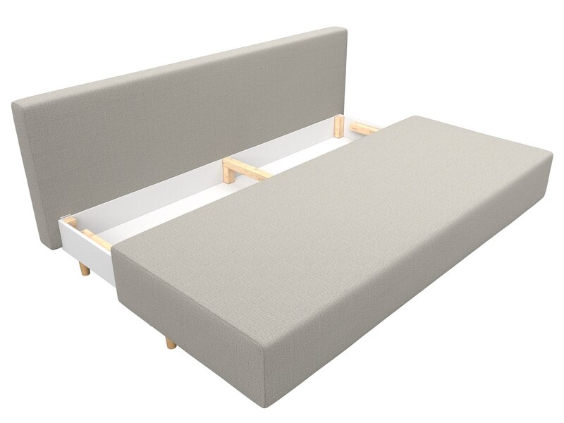 Диван прямой Лига-033, Рогожка, Амур 02 бежевый