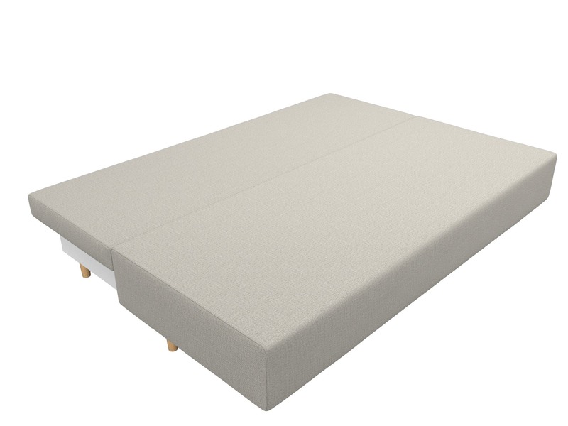 Диван прямой Лига-033, Рогожка, Амур 02 бежевый