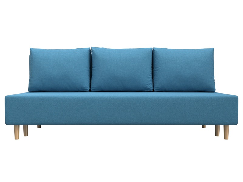 Диван прямой Лига-033, Рогожка, Амур 10 голубой