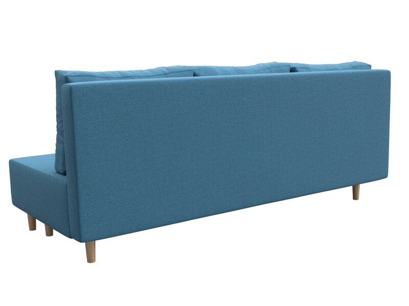 Диван прямой Лига-033, Рогожка, Амур 10 голубой