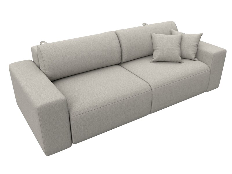 Диван прямой Лига-036 НПБ Классик, Рогожка, Амур 02 бежевый