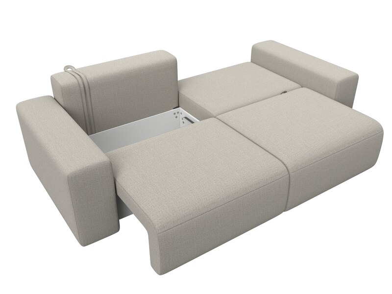 Диван прямой Лига-036 НПБ Классик, Рогожка, Амур 02 бежевый