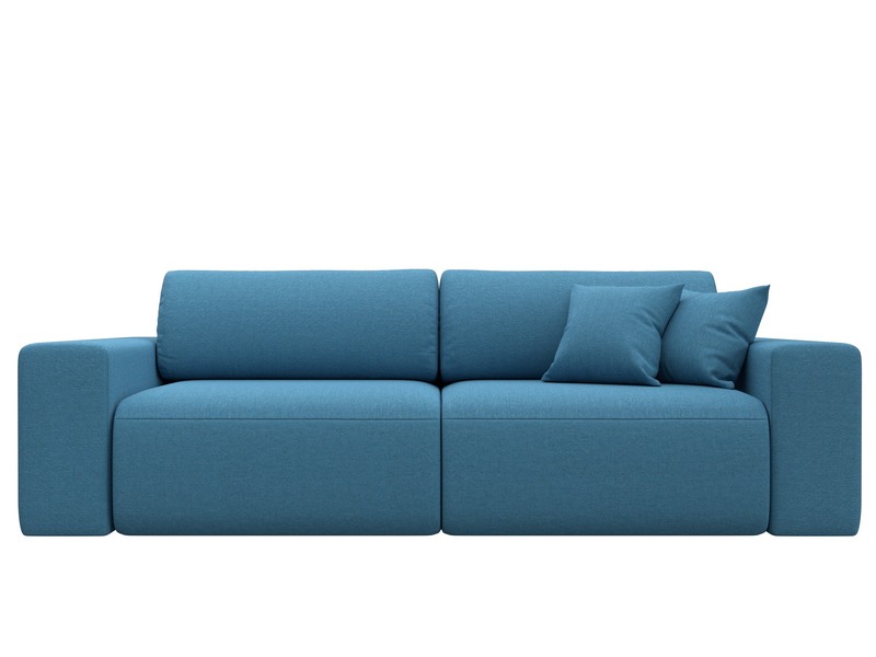 Диван прямой Лига-036 НПБ Классик, Рогожка, Амур 10 голубой