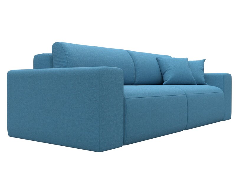 Диван прямой Лига-036 НПБ Классик, Рогожка, Амур 10 голубой