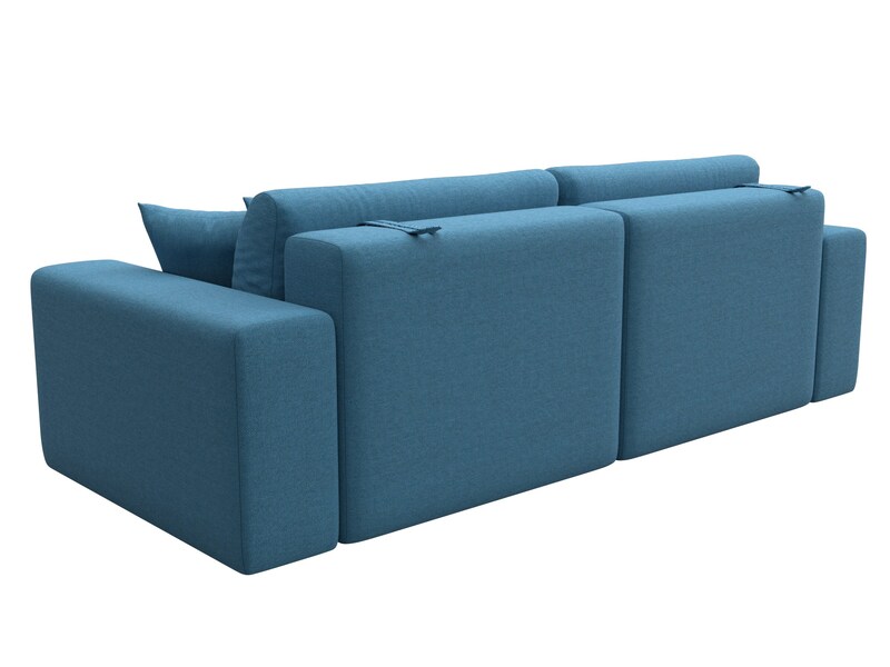 Диван прямой Лига-036 НПБ Классик, Рогожка, Амур 10 голубой