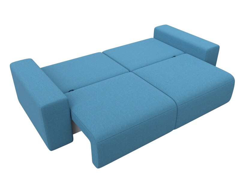 Диван прямой Лига-036 НПБ Классик, Рогожка, Амур 10 голубой