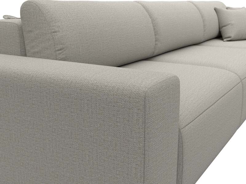 Диван прямой Лига-036 НПБ Классик Лонг, Рогожка, Амур 02 бежевый