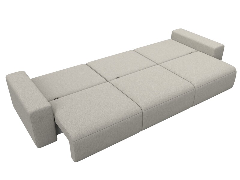 Диван прямой Лига-036 НПБ Классик Лонг, Рогожка, Амур 02 бежевый