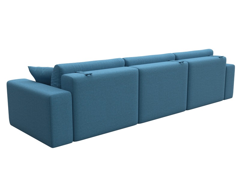 Диван прямой Лига-036 НПБ Классик Лонг, Рогожка, Амур 10 голубой