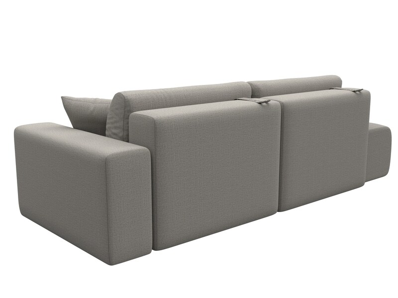 Диван прямой Лига-036 НПБ Модерн подлокотник справа, Рогожка, Амур 02 бежевый