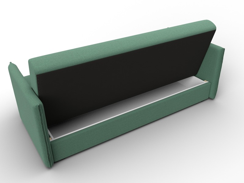 Диван-книжка Лига-018, Рогожка, Амур 11 зеленый