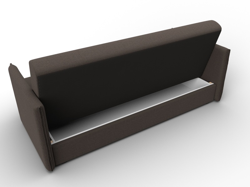 Диван-книжка Лига-018, Рогожка, Амур 05 коричневый