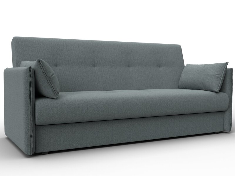 Диван-книжка Лига-018, Рогожка, Амур 07 серый