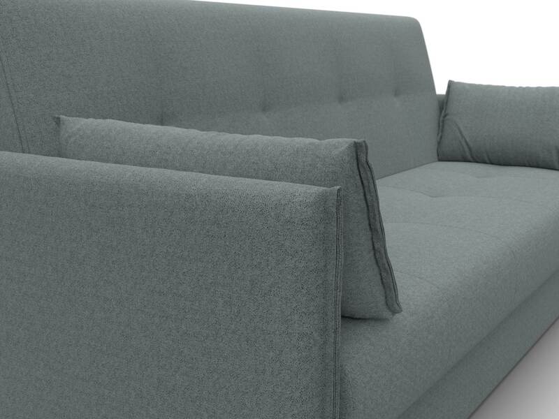 Диван-книжка Лига-018, Рогожка, Амур 07 серый