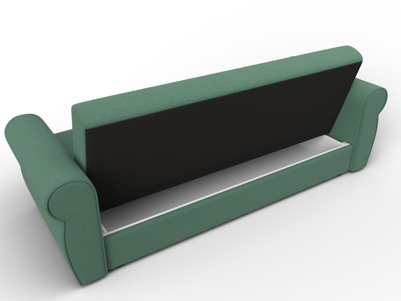 Диван-книжка Лига-019, Рогожка, Амур 11 зеленый