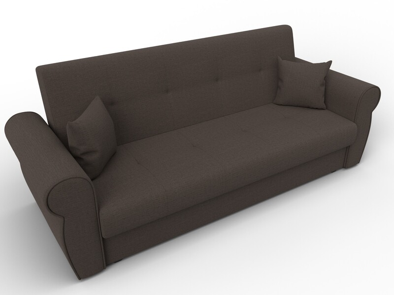 Диван-книжка Лига-019, Рогожка, Амур 05 коричневый