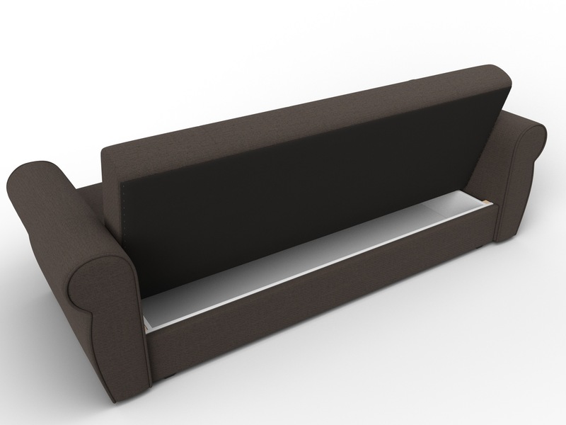 Диван-книжка Лига-019, Рогожка, Амур 05 коричневый