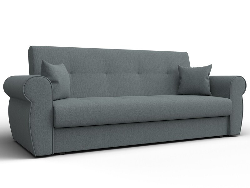 Диван-книжка Лига-019, Рогожка, Амур 07 серый