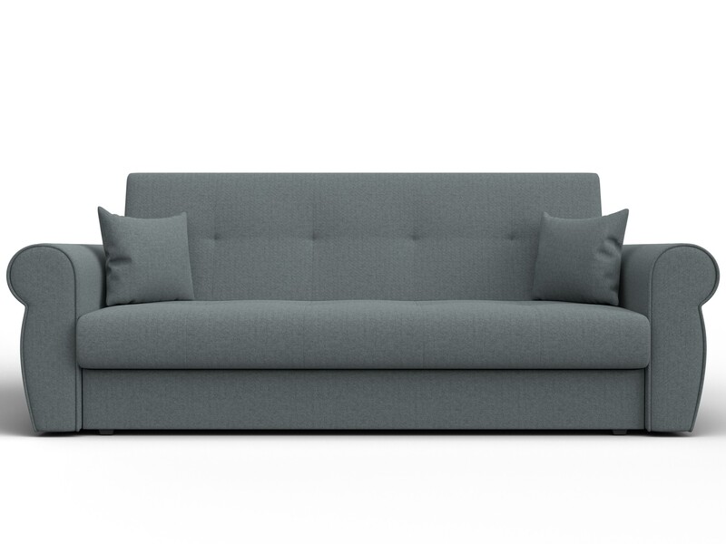 Диван-книжка Лига-019, Рогожка, Амур 07 серый