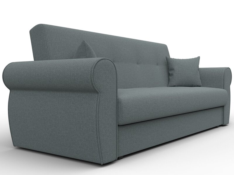 Диван-книжка Лига-019, Рогожка, Амур 07 серый