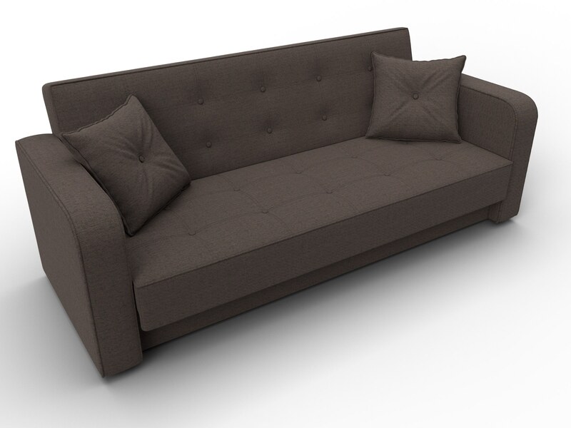 Диван-книжка Тур, Рогожка, Амур 05 коричневый