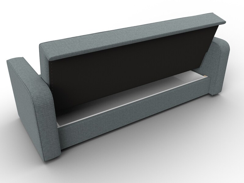 Диван-книжка Тур, Рогожка, Амур 07 серый