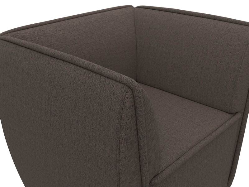 Кресло Бергамо, Рогожка, Амур 05 коричневый