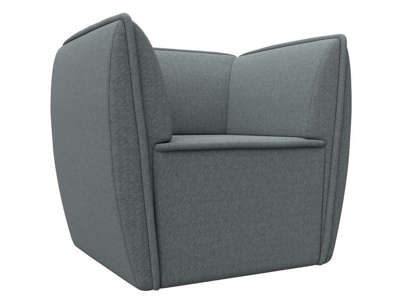 Кресло Бергамо, Рогожка, Амур 07 серый