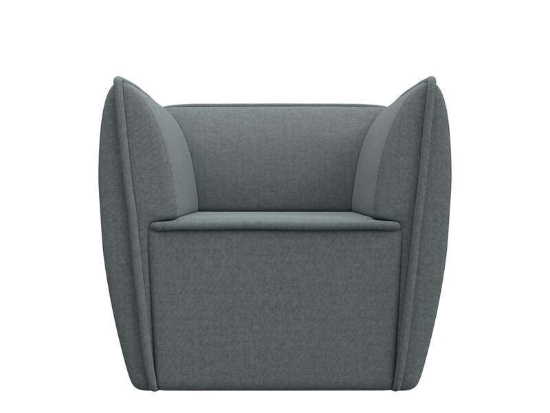 Кресло Бергамо, Рогожка, Амур 07 серый