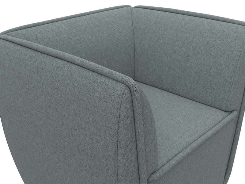 Кресло Бергамо, Рогожка, Амур 07 серый