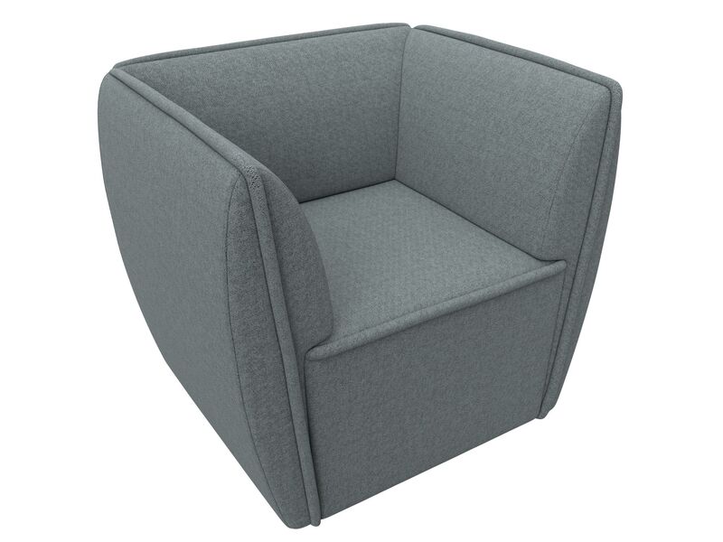 Кресло Бергамо, Рогожка, Амур 07 серый