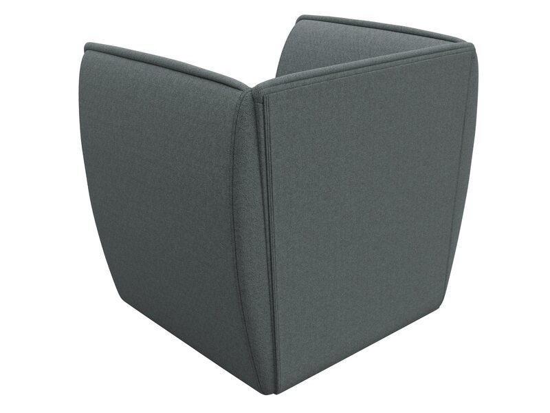 Кресло Бергамо, Рогожка, Амур 07 серый